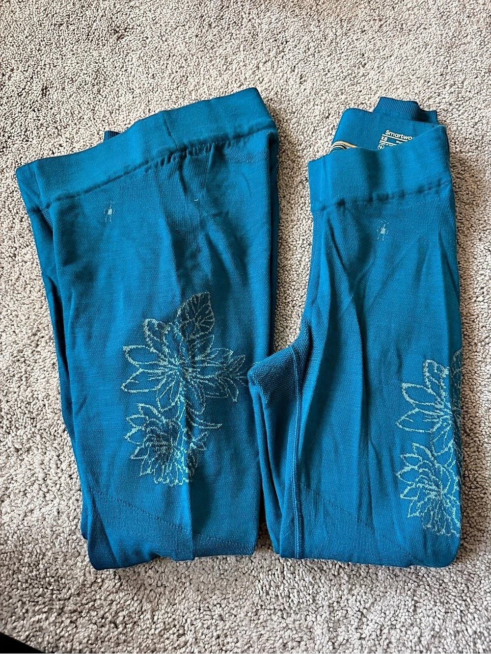 Smartwool Intraknit 200 Floral Wool Leggings XS- 2 pairs